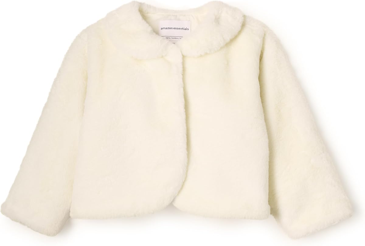 Amazon Essentials x Sofia Grainge Toddler and Baby Girls' Faux Fur Jacket