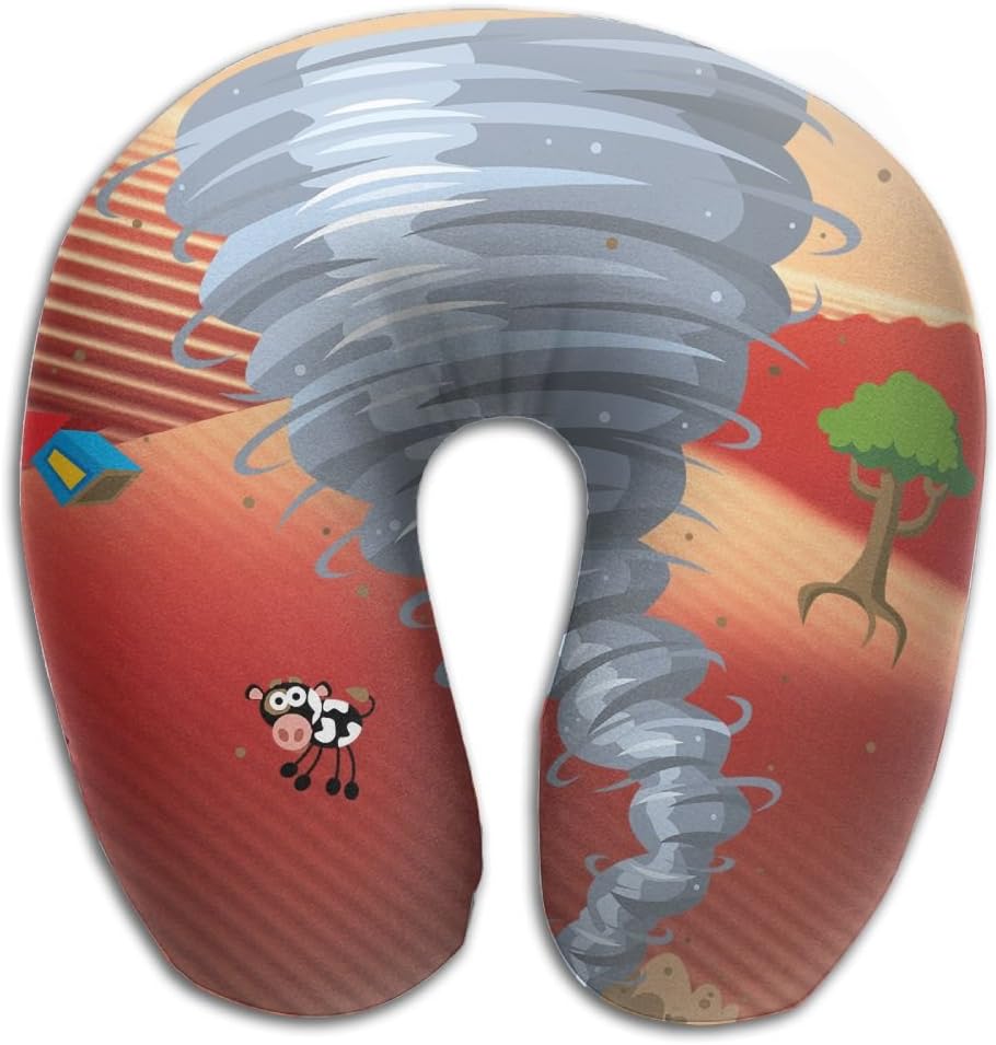 Multifunctional Neck Pillow Tornado U-Shaped Soft Pillows Convertible Portable For Reading,Sleeping On Airplanes,Train,Car,and Travel