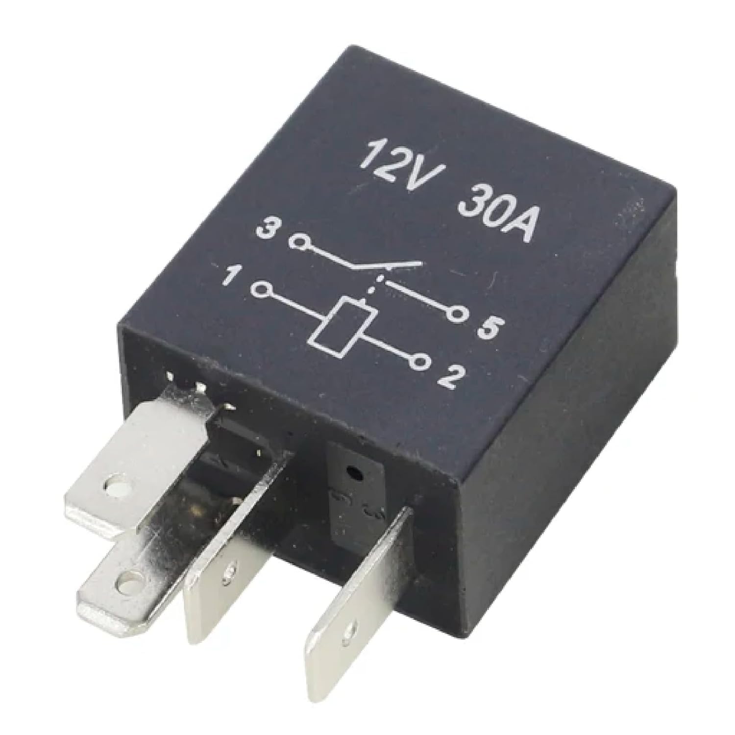 Violet Series Automotive Relay, 12V/24V, 30A High Current Capacity, 4-Pin and 5-Pin Configuration, Black (4 Pin 12V)