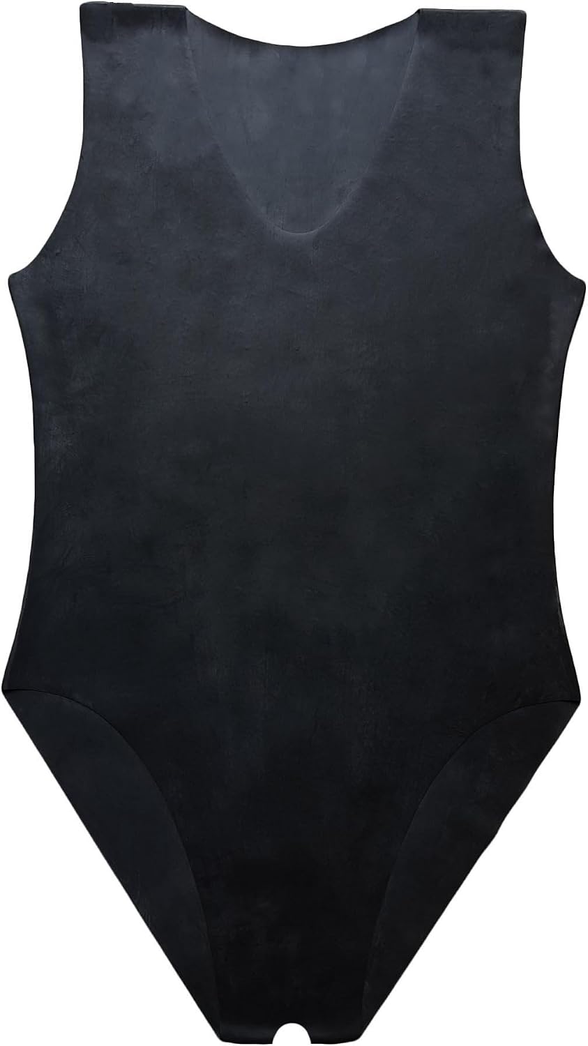 Latex Catsuit with Open Crotch Bodysuit One Size