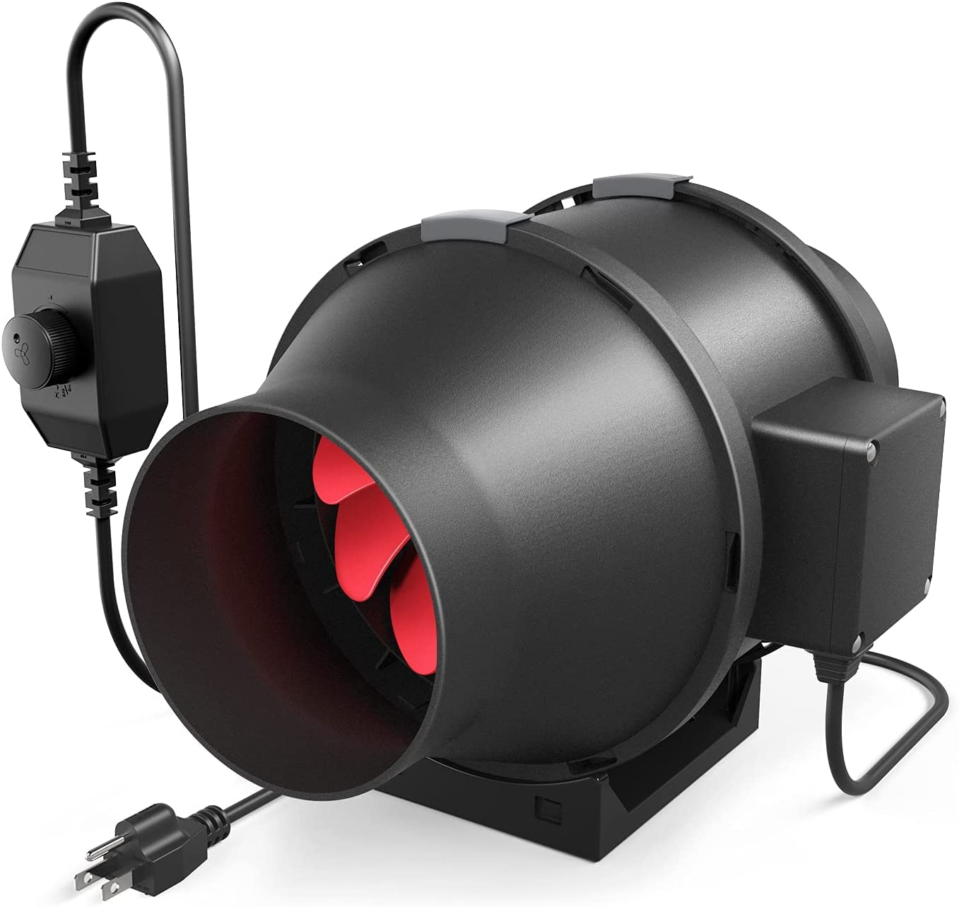 iPower 4 Inch 200 CFM Inline Duct Ventilation Fan with Variable Speed