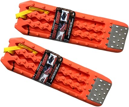 MAXSA 20322 Escaper Buddy Metal Gripped Traction Board, 2-Pack, Orange