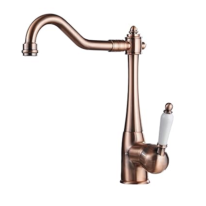 Greenspring Copper Traditional Period Single Ceramic Lever Kitchen Sink Mixer Tap Wet Bar Sink Faucet Commercial