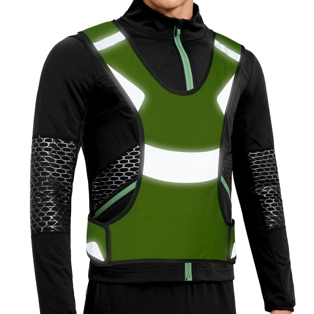 Chaleco de Seguridad Reflectante, Chaleco de Seguridad de Alta Visibilidad, Chaleco de Seguridad Amarillo que Refleja para Correr Montar en Bicicleta Caminar y Andar en Moto