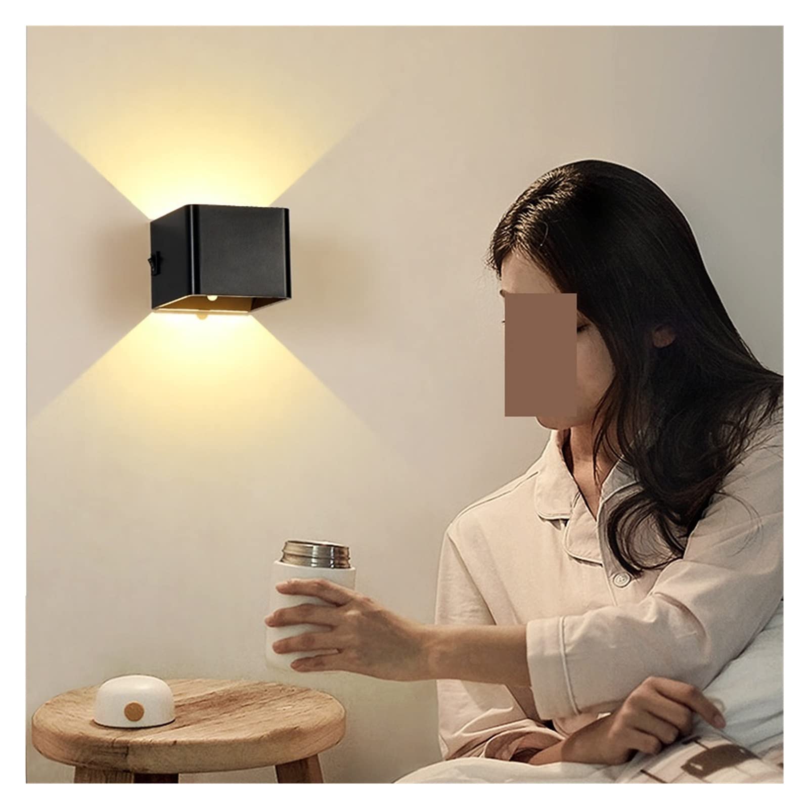 7W LED ベッドサイド読書ウォールライト USB充電 アルミニウムランプ 7W LED ベッドサイド読書ウォールライト USB充電 アルミニウムランプ