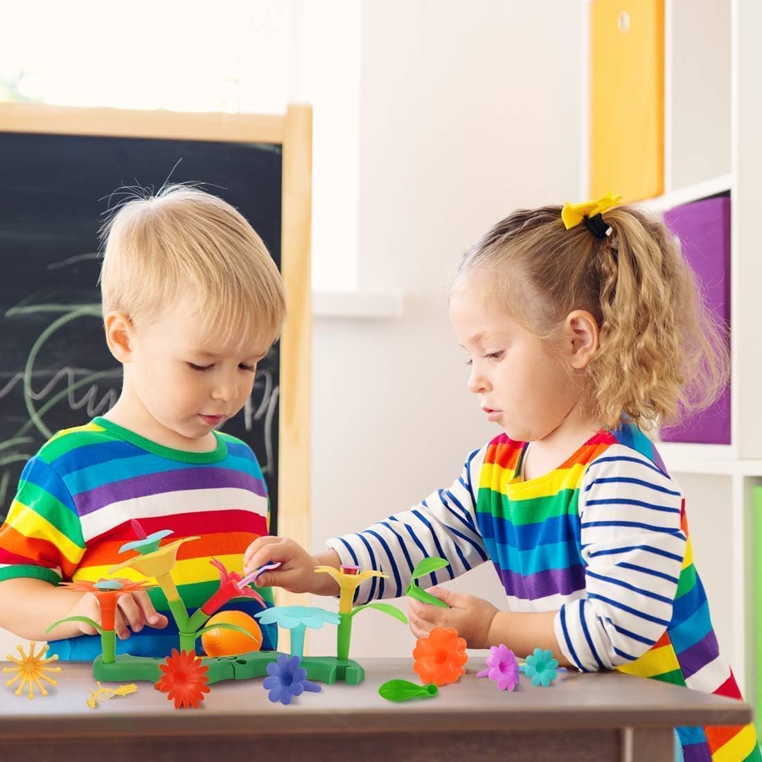 Bеѕt Cуbеr Dеаlѕ 🔥 VERTOY Flower Garden Building Toy Set Bundle with Pop Beads Jewelry Making Kit, Best Gift for 3-6 Years Old Girls and Toddlers, Value 2 Packs