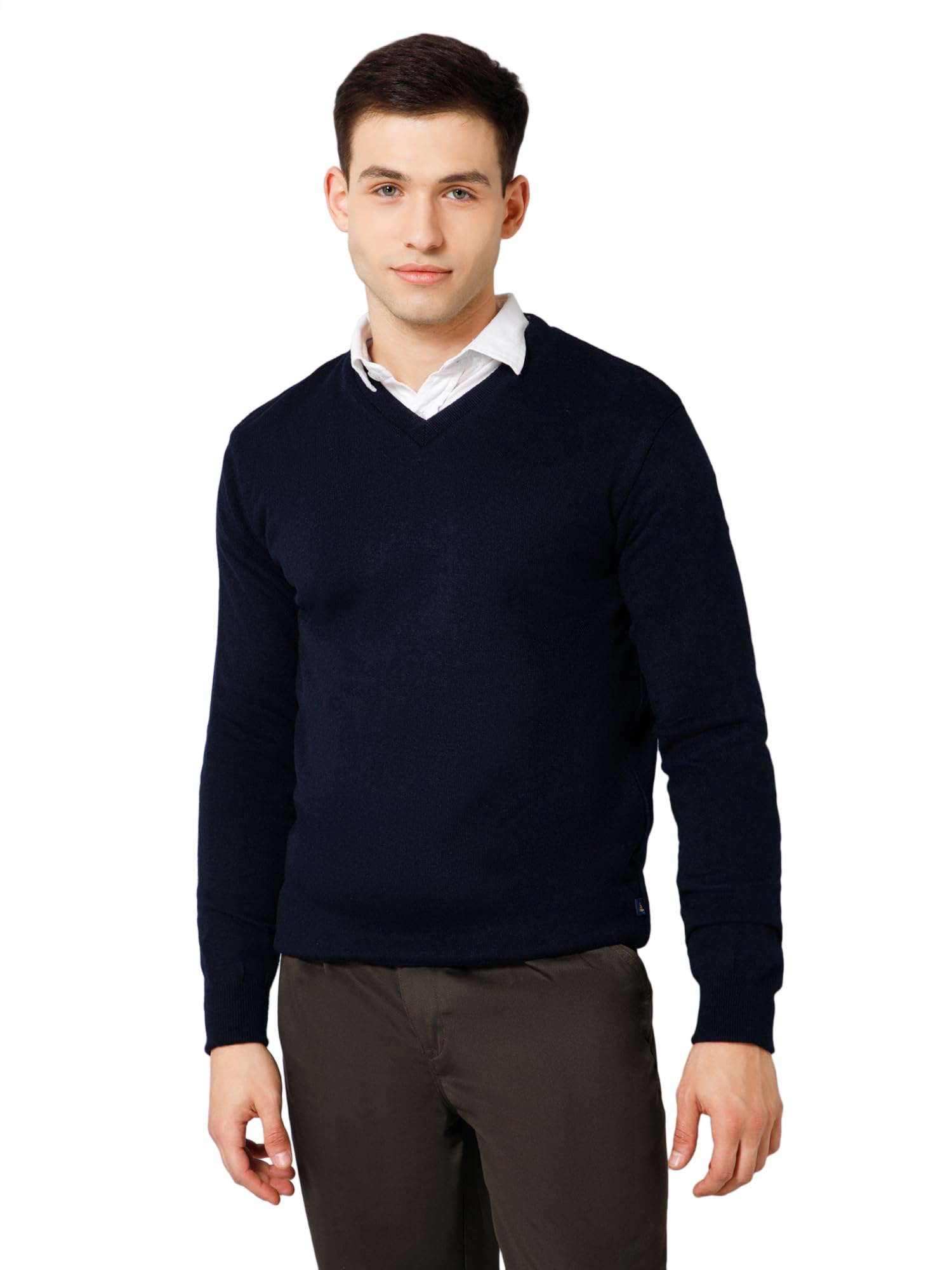 cantabil Solid V Neck Full Sleeves Regular Fit Men Reversible Maroon Casual Sweater | Casual Winter Sweater for Men | Mens Sweater for Winter Wear (P_MSWT00056_Maroon)-picture-42