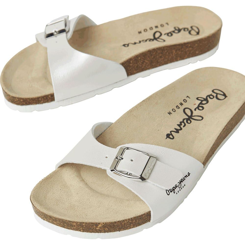 Pepe Jeans Sandales anatomiques Oban Pearly White