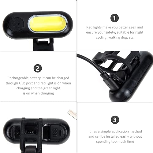 Miniatura 6 de BESPORTBLE 1 Set Night Cycling Light Bike Rear Light LED Bike Rear Light LED Bike Safety Lamp Night Cycling Supply