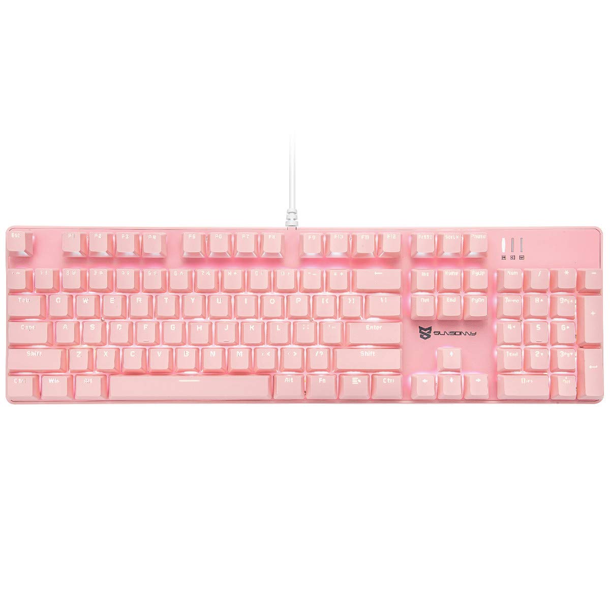 Qisan Mechanical Gaming Keyboard Wired Ice Blue Led Backlit Keyboard Brown Switch Full Size 104 Keys US Layout | Computer Keyboards | Gaming Accessories — view 14