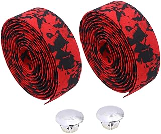 Kisangel 1 Par De Fita De Guiador De Bicicleta Atlética Bandagem De Guiador Para Fita De Guiador De Bicicleta Fita De Guiador De Exercício Fita Adesiva Contas Espalhadas Fita De Bandagem