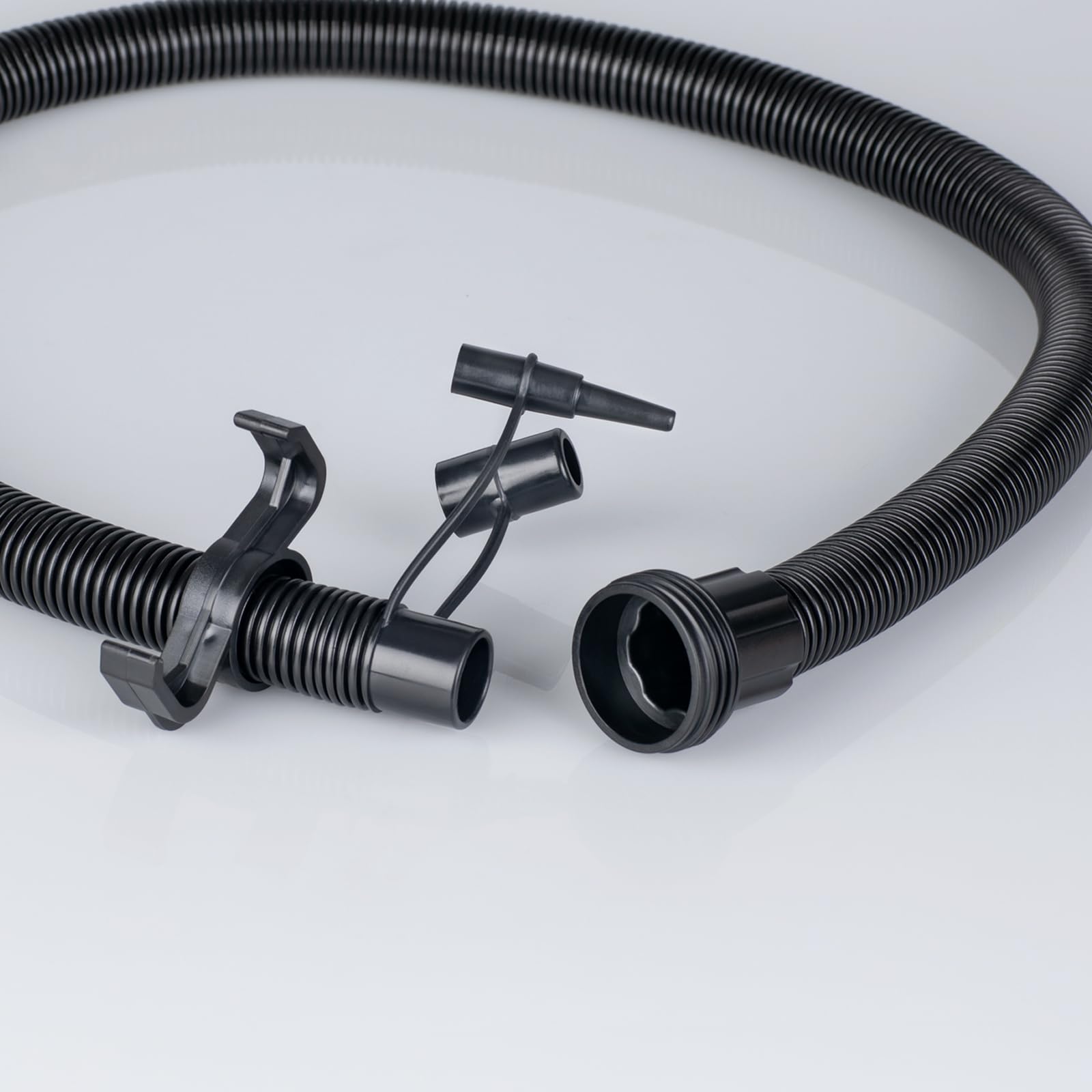 Mesle Luftpumpe Kikka Adapter für Luftmatratze Schlauchboot Schwimmflügel kompakte manuelle Fußpumpe mit 3L Volumen Pumpen & Absaugen schwarz