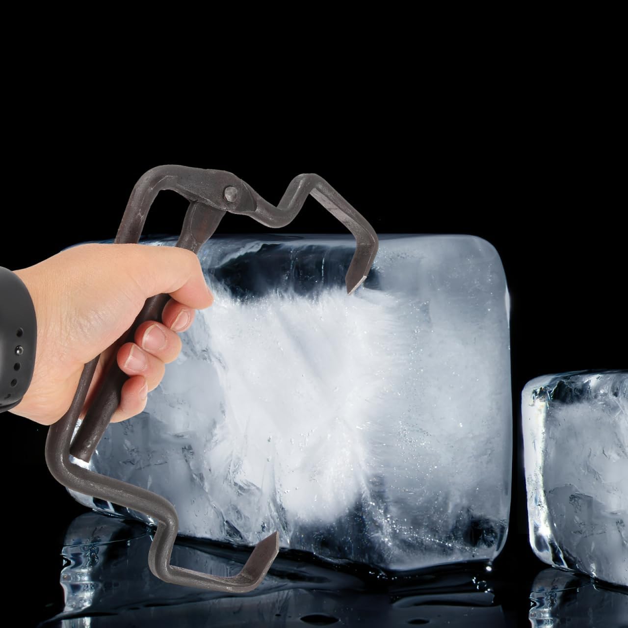 Ice Block Lifter Iron Ice Tow Bar with Ergonomic Grip image 4