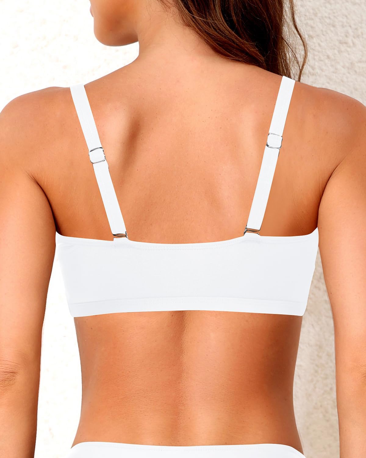 Tempt Me Women Bikini Tops Push Up Swim Top Front Tie Knot Bathing Suit Top Only - Image 2