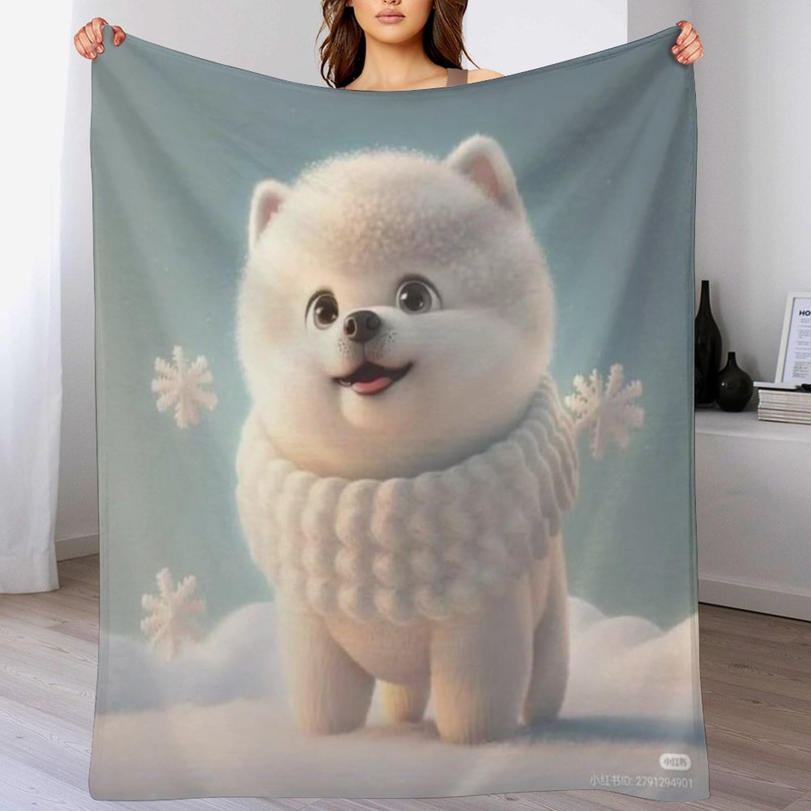 Couverture chaude et confortable à motif chien mignon pour vos soirées cocooning de l'hiver