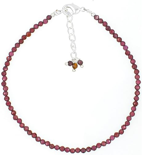 Miniatura 31 de TGH Pulsera de cuentas naturales con piedras preciosas microfacetadas, joyería para ella, cristales curativos energéticos de piedra natal, cadena