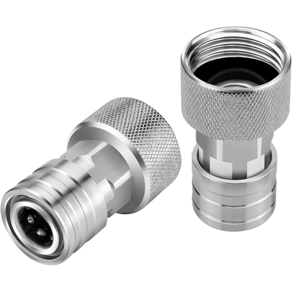 Nondk For Car Wash Water Hose Nozzle 2Pcs Garden Hose To Pressure Washer Adapter 3/4" Ght To 1/4" Quick Connect Conversion Set Converter