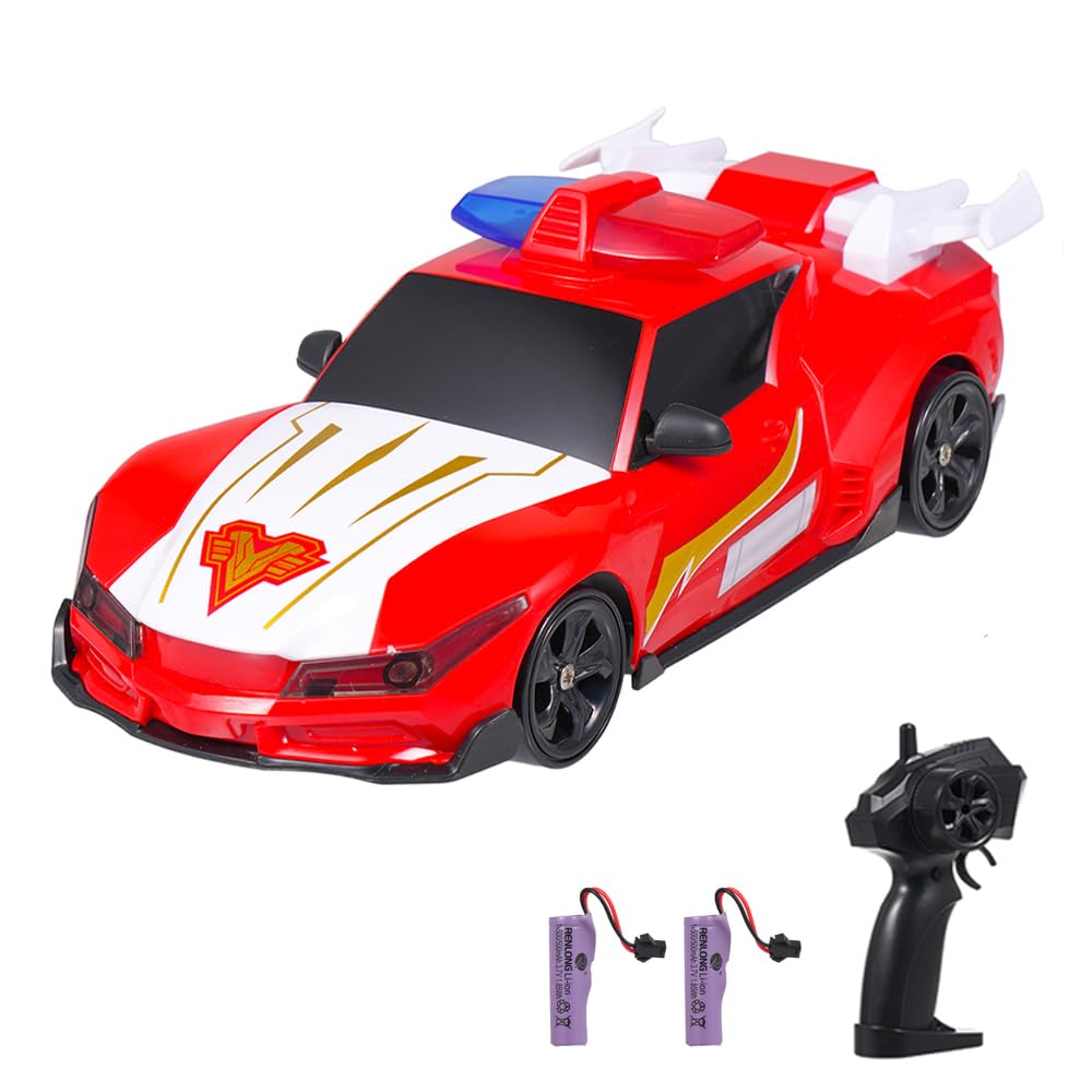 Dodoore 1/24 RC Drift Car Police Cars, 2.4GHz 4WD High Speed Racing Car with Cool Lights and Extra Tires, Fast RC Police Vehicle Gifts for Teen Adults