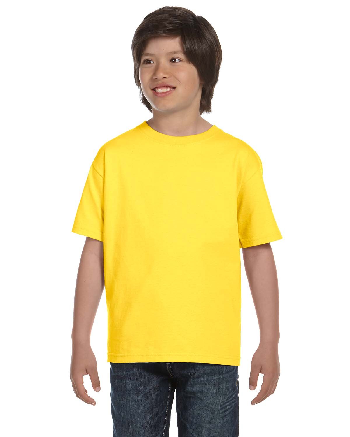 T-shirt girocollo TAGLESS? ComfortSoft? da bambino (XL, giallo)