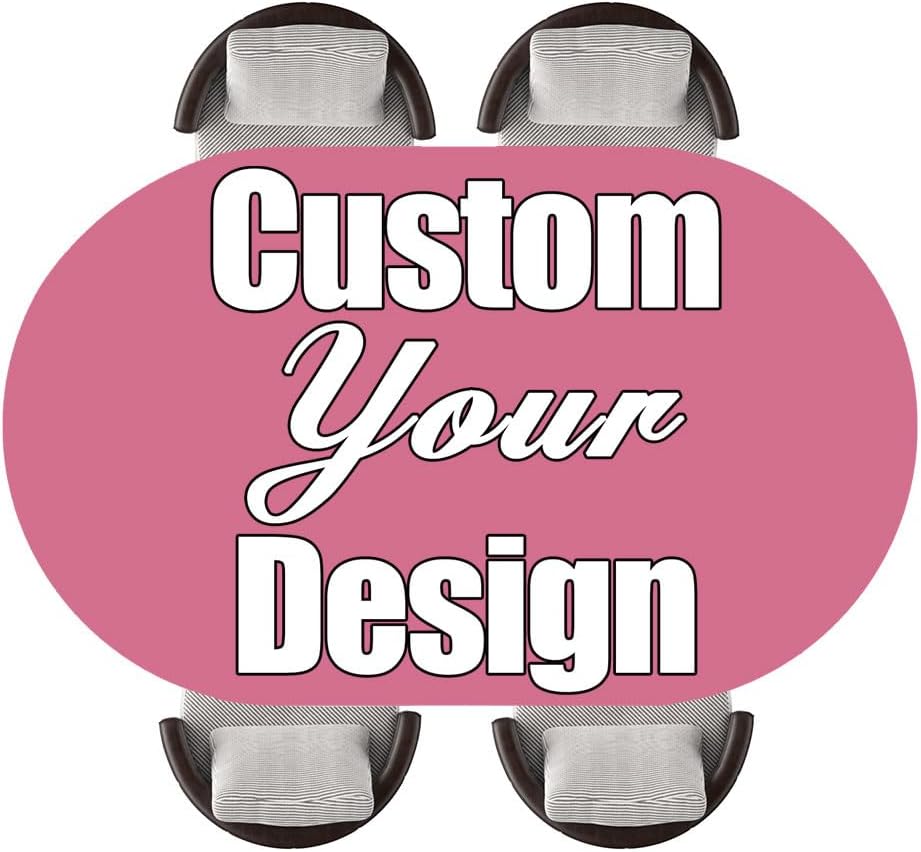 Customizable Oval Photo Tables Cloths Personalized Elastic Fitted Tablecloths Custom Washable Table Cover for Camping Picnic Dining Party, Azalea, Fits 52"x70" Oval Tables