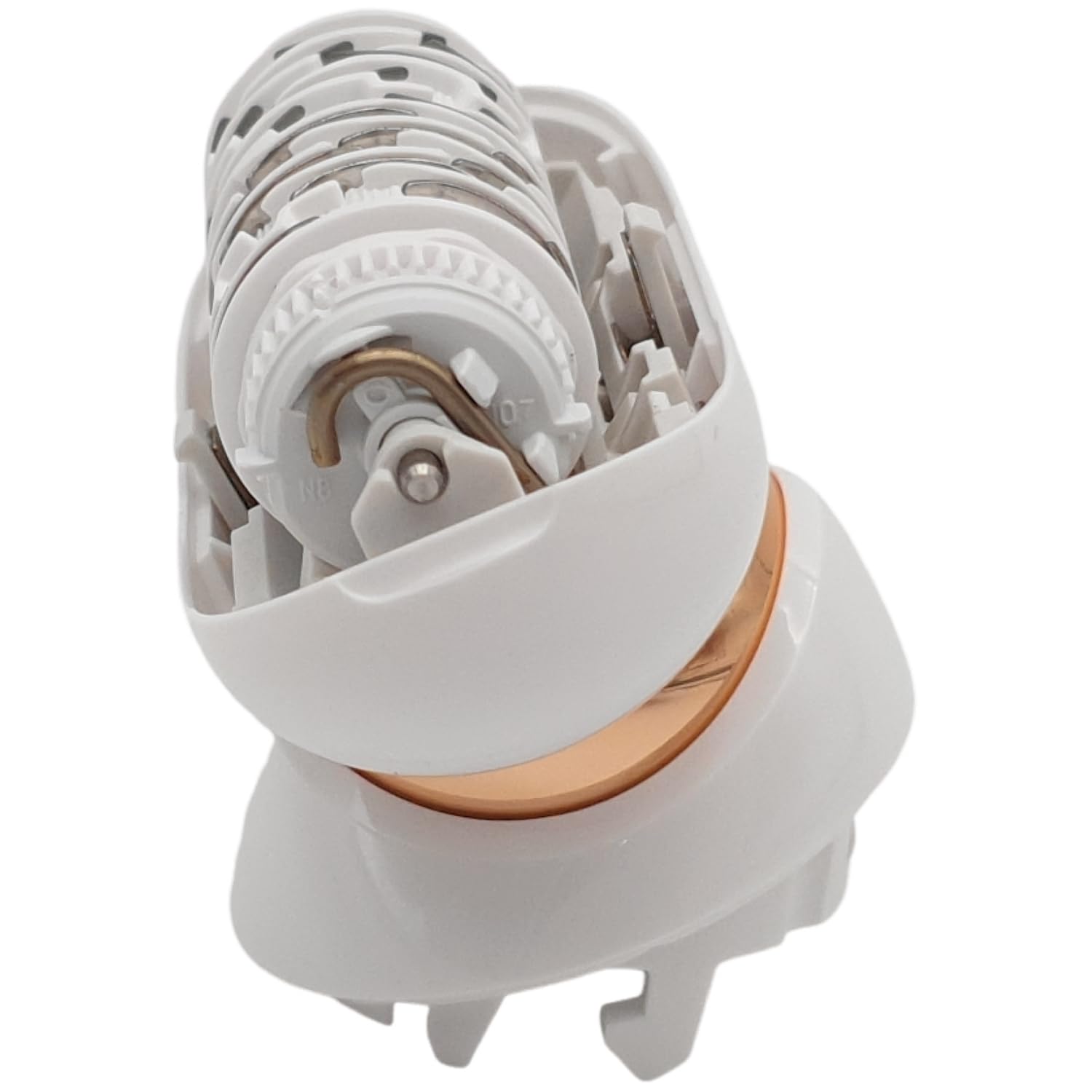Epilierkopf kompatibel mit Braun Silk-épil 9 Flex 81719648 Ersatzkopf weiß roségold 40 Pinzetten Wet&Dry