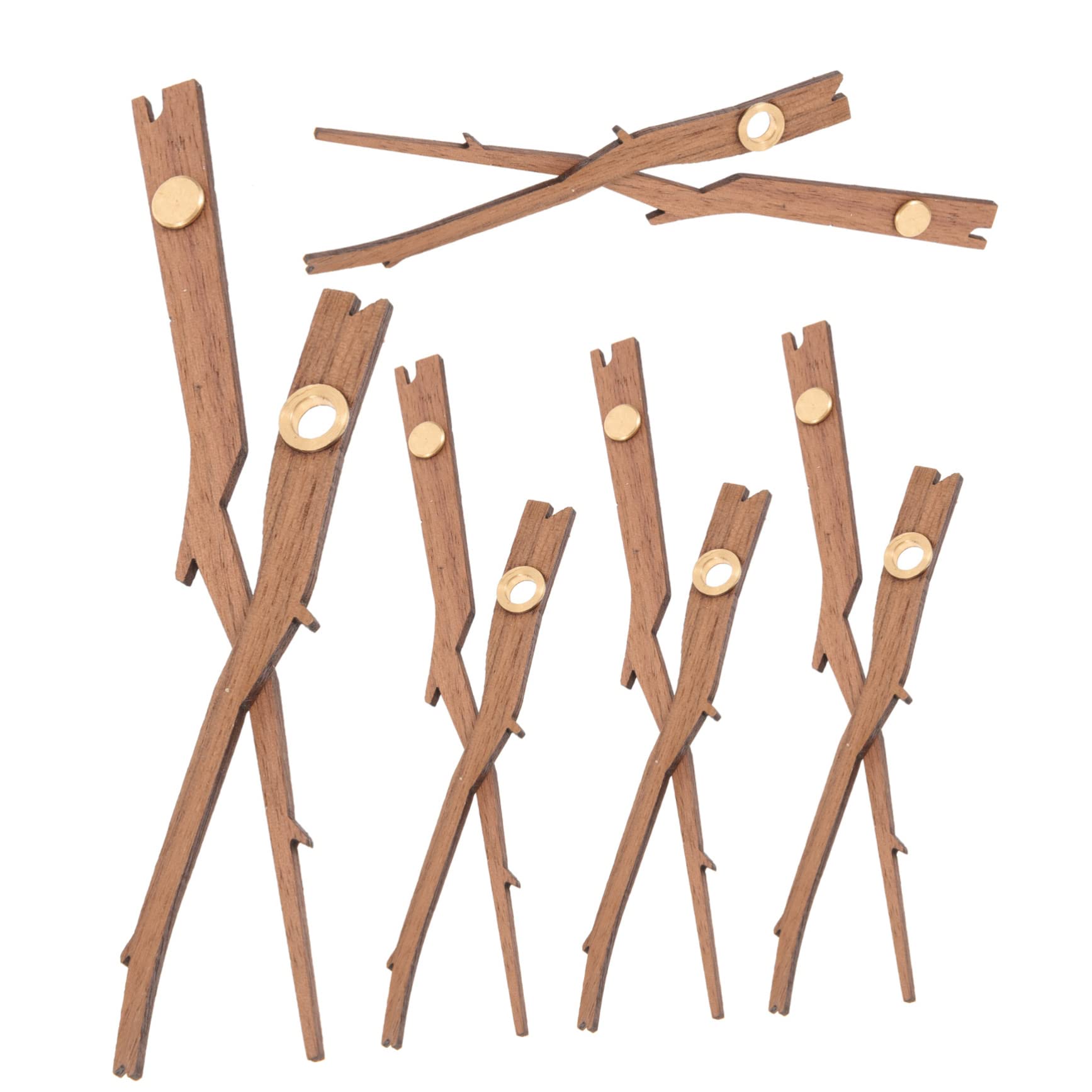 Gadpiparty 25sätze Teiliges Holz Uhrzeiger Für DIY Wanduhr Robuste Langlebige Holzzeiger Mit Kupferhülsen Idealer Ersatz Für Defekte Uhrzeiger Einfache Installation Für Uhren