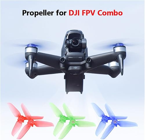Miniatura 2 de SeiZed Propeller for DJI FPV Combo Drone 5328S Replacement Flight Props Black Blade Wing Fans Blue Red Green Spare Parts Accessories (Color  Blue 1