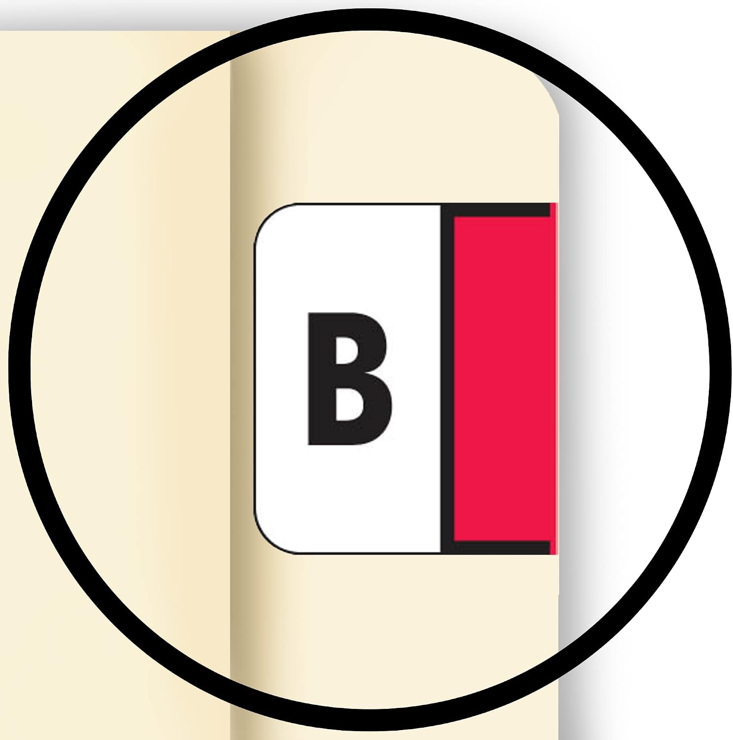 Doctor Stuff - File Folder Labels, Alphabet Letter B, Control-O-Fax - CFPK Series Compatible Alpha Stickers, Red, 15/16" x 1-5/8", 225 Labels per Package