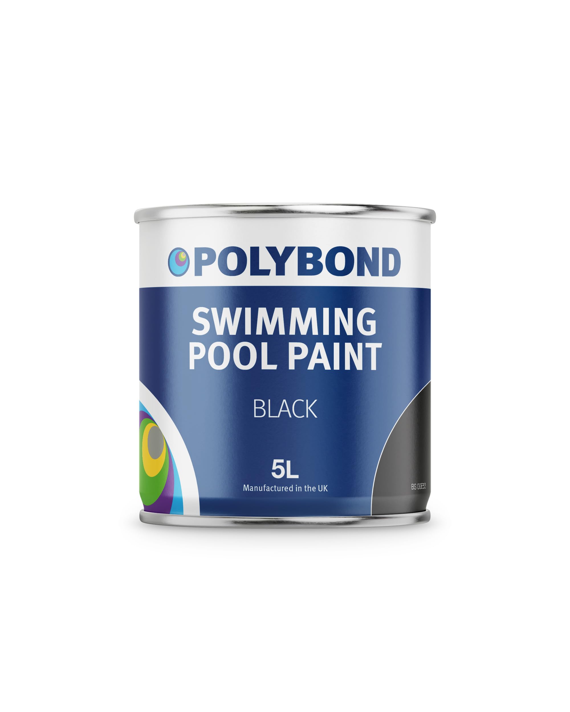 Polybond Swimming Pool Paint - Durable, Fast Drying Pool Paint Black 5 Litre
