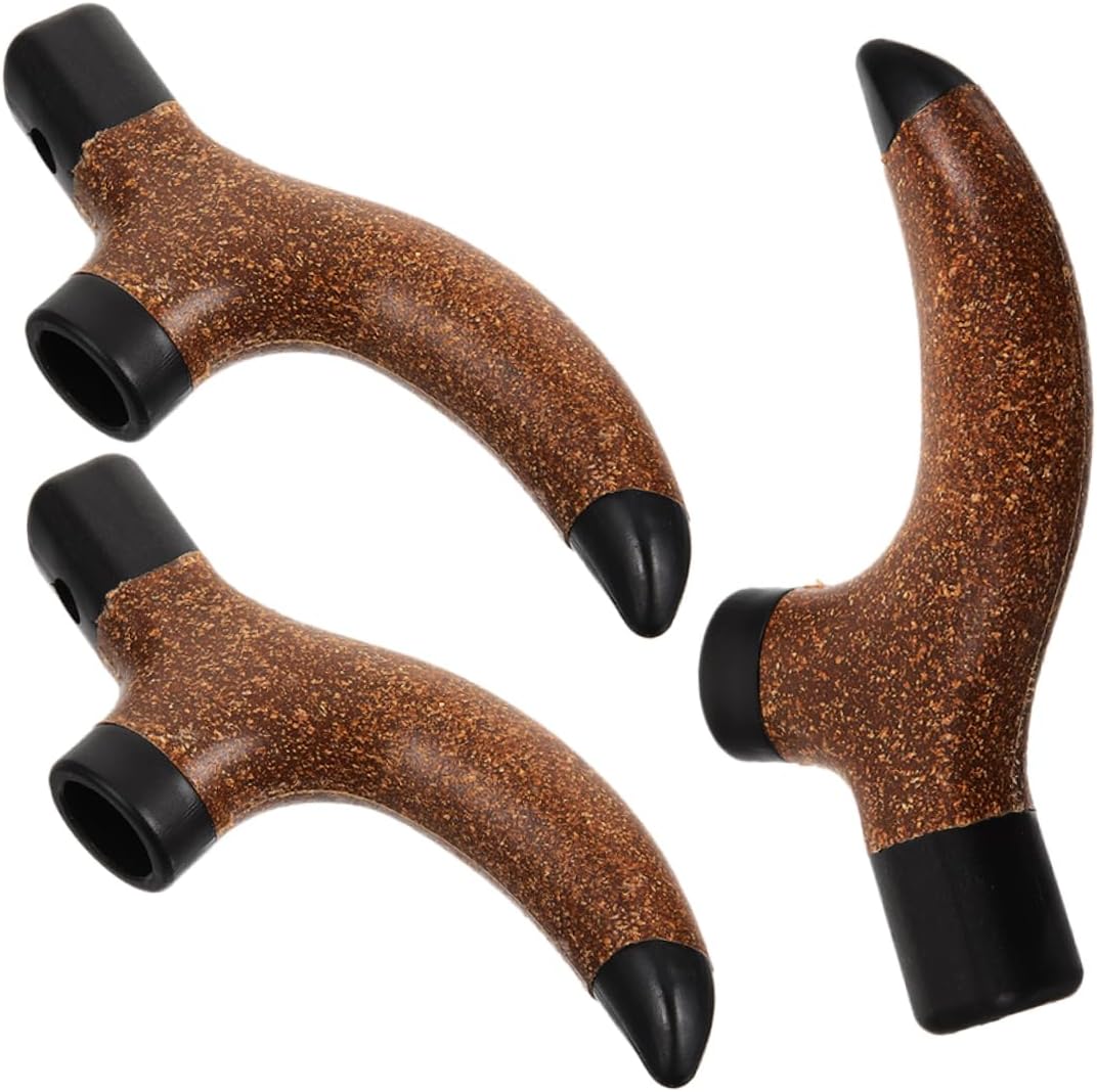 Generic 3pcs Cork Handle Replacement for Walking Sticks Ergonomic Grip Accessories for Hiking and Trekking Poles Comfortable Fit Compatibility