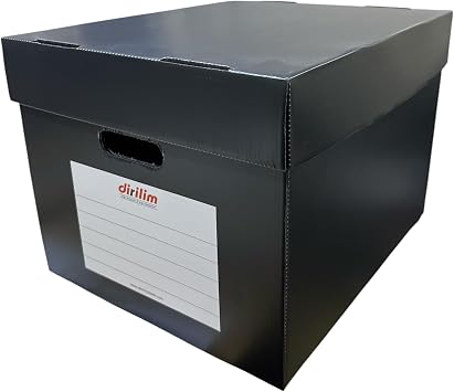 Ar iv Kutusu 41x35x30H geni  5 klas r kapasiteli Siyah renkli oluklu plastik ar iv ve ta ma kutusu sa lam ve suya dayan kl  corrugated plastic sheets ofis kutusu office box 5