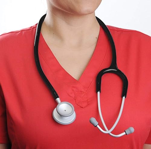 Miniatura 8 de ADC Adscope Lite 619 estetoscopio de clínica ultraligero con tecnología AFD ajustable (diafragma de frecuencia ajustable), acabado de color champán