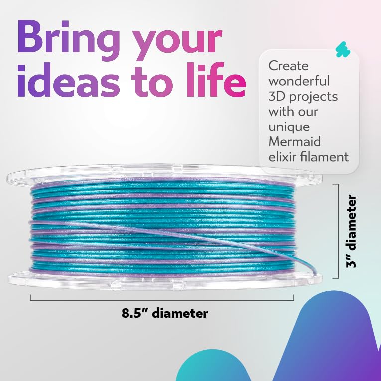 Image of Cookiecad PLA Filament Iridescent Rainbow, Mermaid Elixir, 1.75mm 1kg