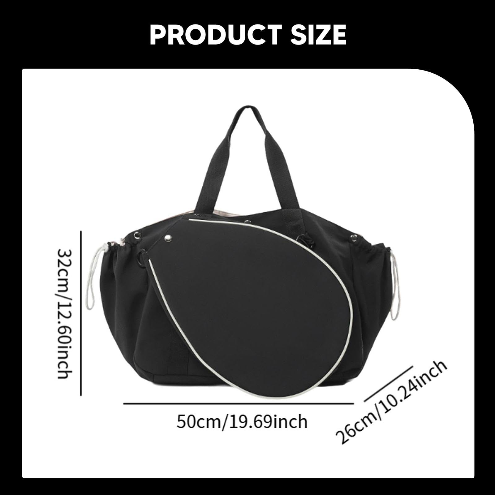 LOVIVER Borsa Badminton Portatile con Spazio per Abbigliamento Tasca Protettiva per Racchetta Ampio Scomparto Centrale Materiale Poliestere Durevole Adatta a