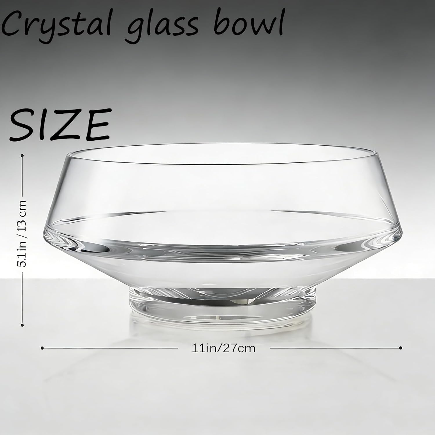 Extra Large Glass Salad Bowl Set -Hosting Essentials Salad Serving Bowl With Acacia Wood Base And Serving Utensils -Dinner Party Must Haves For All Occasions (1 Set)