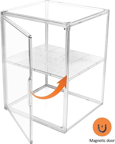 Miniatura 3 de 1 paquete de contenedores de almacenamiento apilables transparentes grandes con tapa magnética, vitrina para armario, organizador de bolsos de