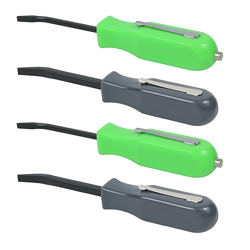 SUNHZMCKP 4 PCS Small Pry Bar, Multifunction Mini Pocket Pry Bar Tool with Magnet Top, for Car Repair Home Office Mechanics Electricians Repair