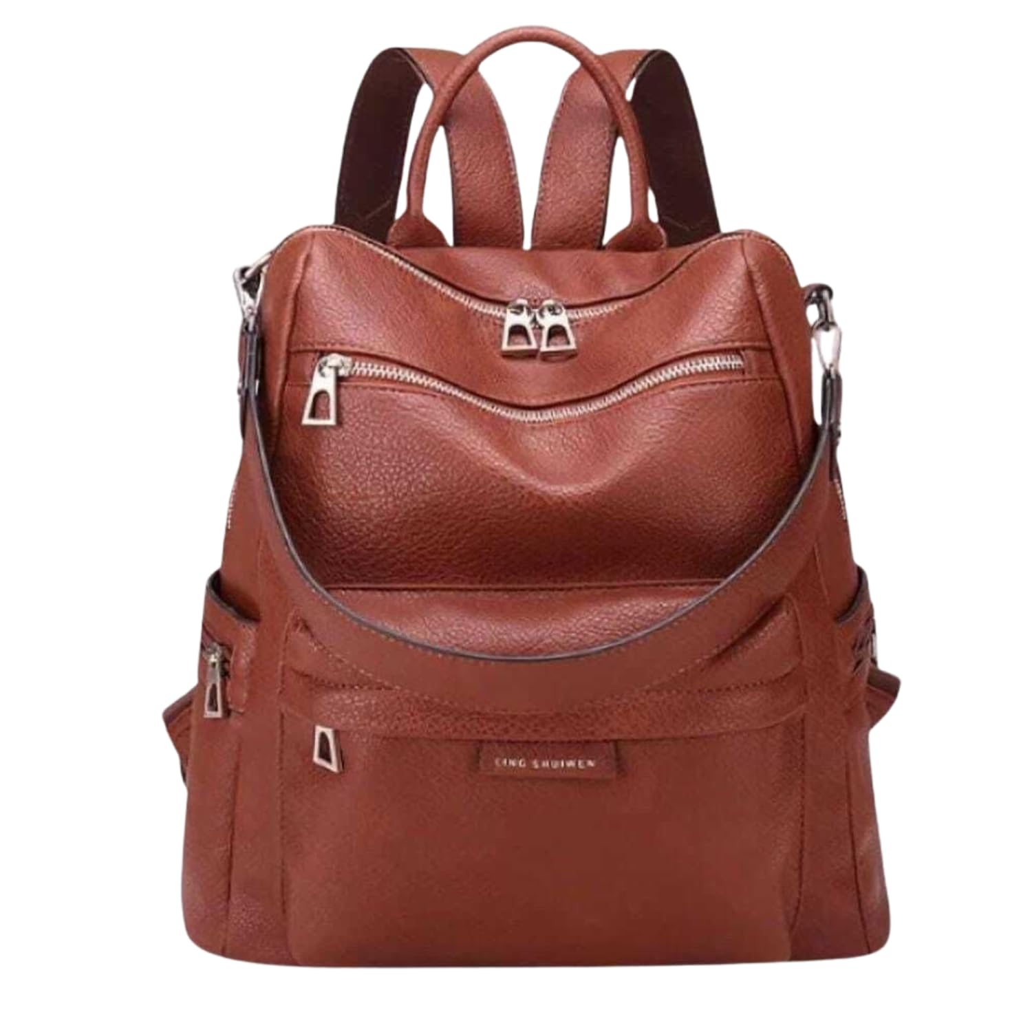 Stylish Women's Fashion Backpack Purses Multipurpose Design Handbags and Shoulder Bag (Buzz_Brown_BZ)-image-34