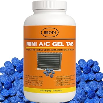 AC Pan Tablets, Commercial-Grade, Gel Lock Tech Long Lasting, Moisture Activated Slow Release, Non-Corrosive & Safe - No Residue, Pan Treat Tablets 1 Ton, 140 Pack