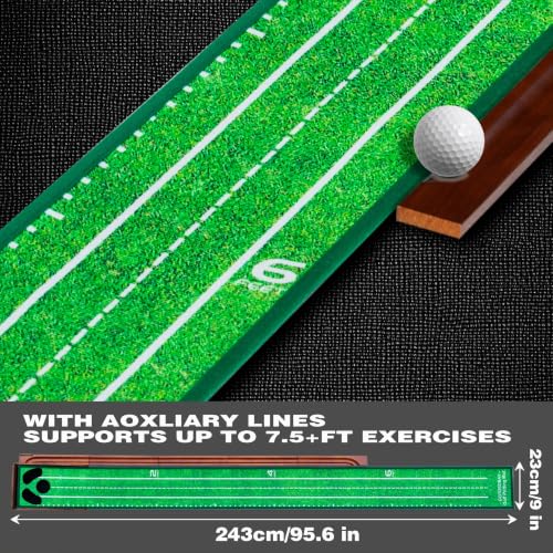 Image of Putting Green Indoor,Golf Putting mat with Auto Ball Return - Premium Golf Putting Mat for Home, Office, or Outdoors - Golf Gift for Men & Women, Practice Anywhere