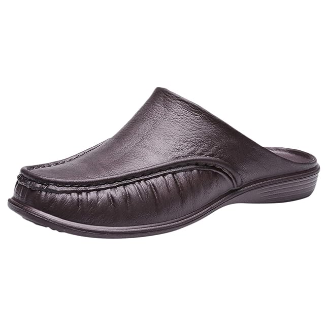 Bottom Soft Outdoor Non-Slip Stylish Mens Indoor Fashion Comfortable Slippers Mens Slipper Indoor Slippers for Men Brown