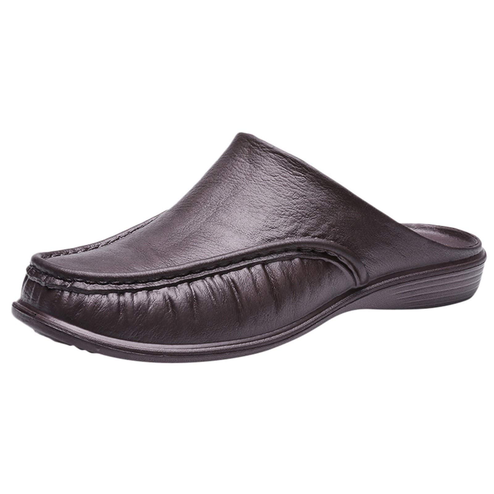 Bottom Soft Outdoor Non-Slip Stylish Mens Indoor Fashion Comfortable Slippers Mens Slipper Indoor Slippers for Men Brown