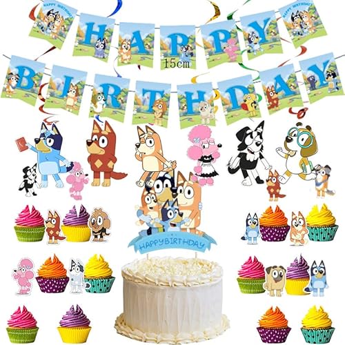 KOLLULA Décorations pour fêtes d'anniversaire Cake Toppers Décorations Fournitures pour enfants Décoration pour fête à thème Cover