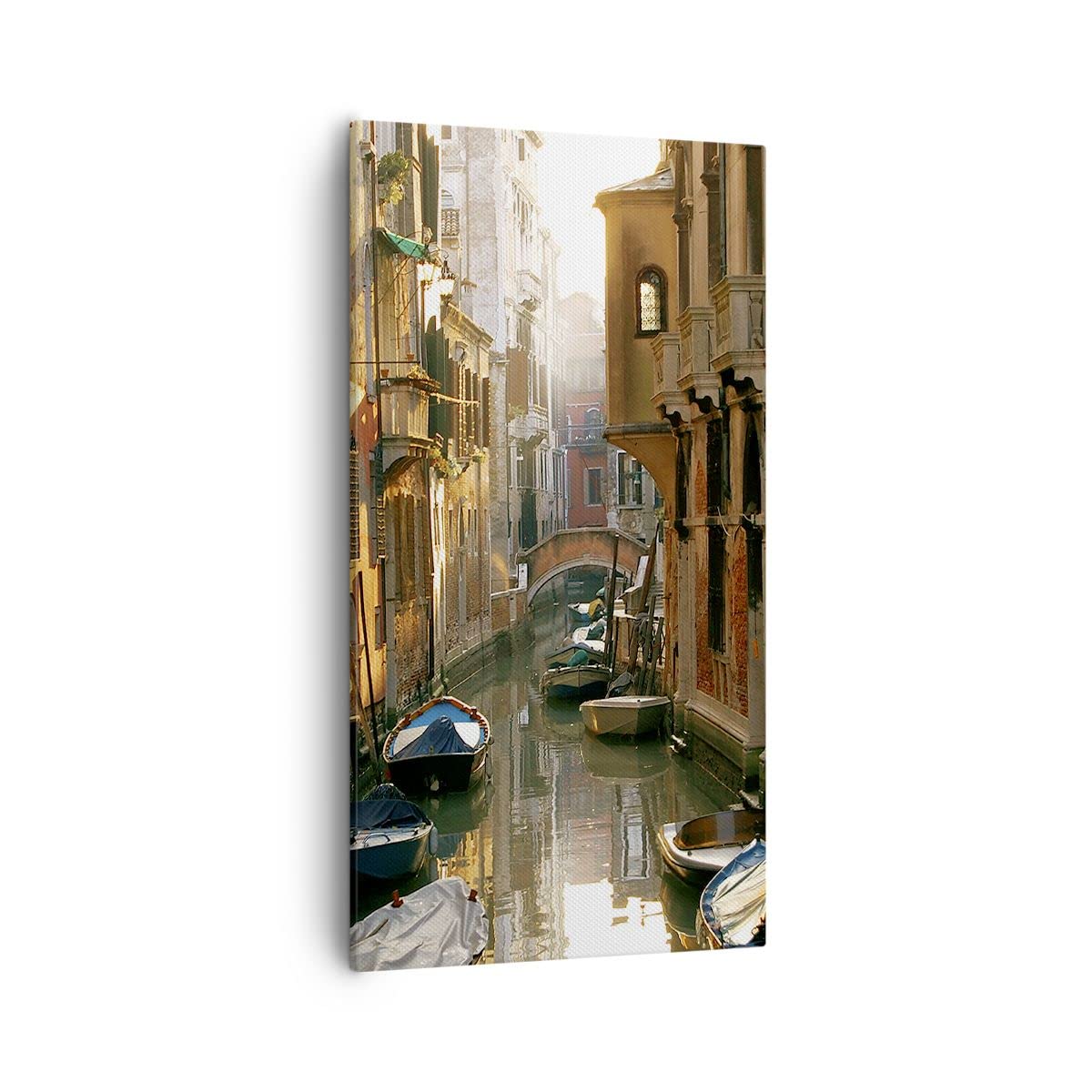 Lienzos decorativos 55x100cm Cuadro Sobre Lienzo Moderno Vertical Venecia puente agua casa Grande Dormitorio Cocina Cuadros Pared Imágenes Cuadros Decoracion Salon Wall Art Prints Decor PA55x100-2532