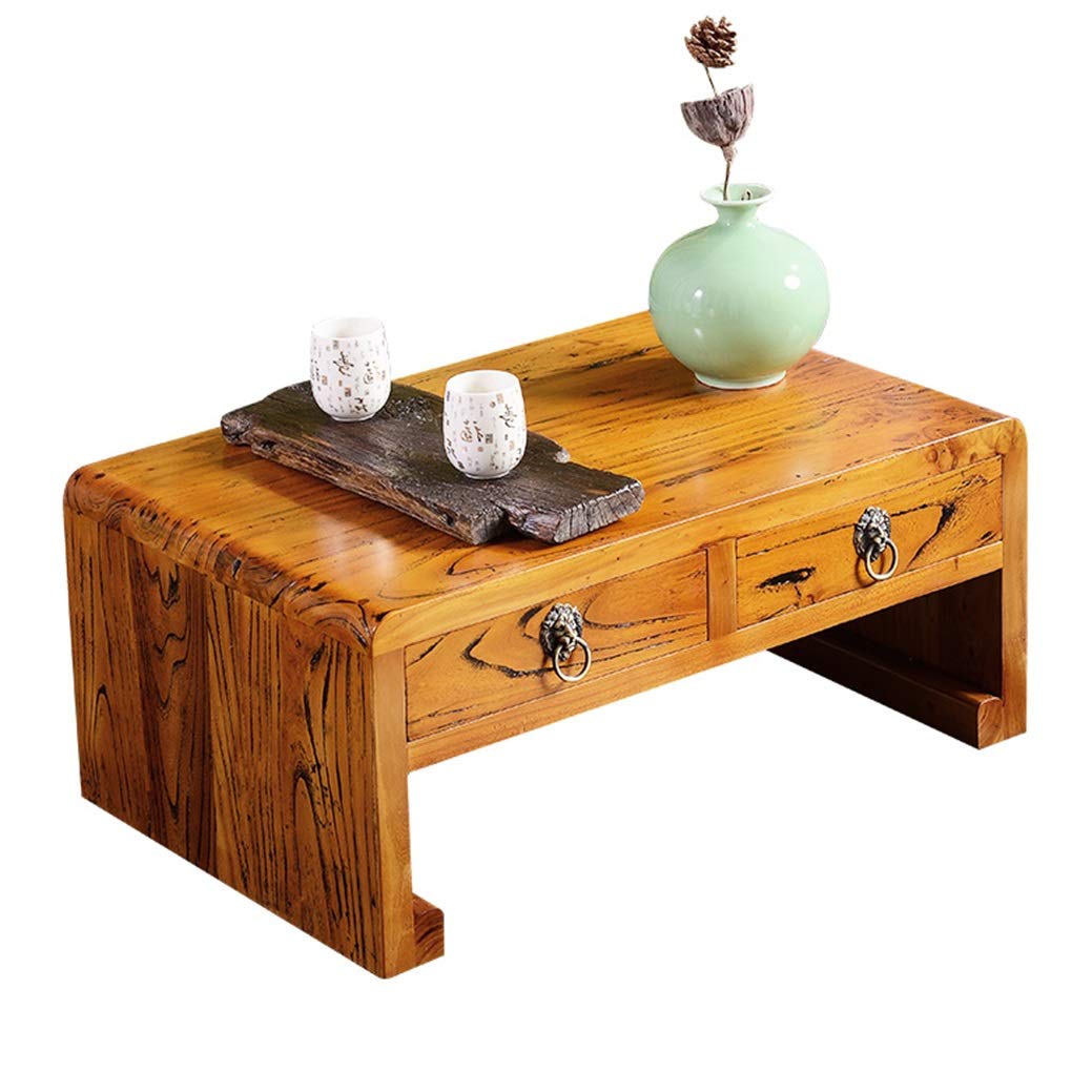 Table basse de salon gain de place en bois avec tiroir pour petits espaces