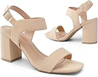 Vista 27 de DREAM PAIRS Women's High Chunky Heels Square Toe Block Ankle Strap Dress Comfort Sandals