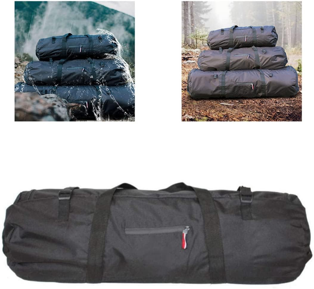Long Duffle Bag, Waterproof Zipper Duffel Bag with Handles, Foldable Tent Bag, 20KG Heavy Loading Camping Tent, Storage Carrying Bag for Hiking Camping