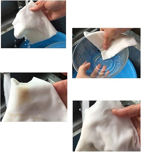 Miniatura 3 de KMAKII Paquete de 80 paños desechables resistentes y reutilizables para cocina, 14 x 21 pulgadas, color blanco