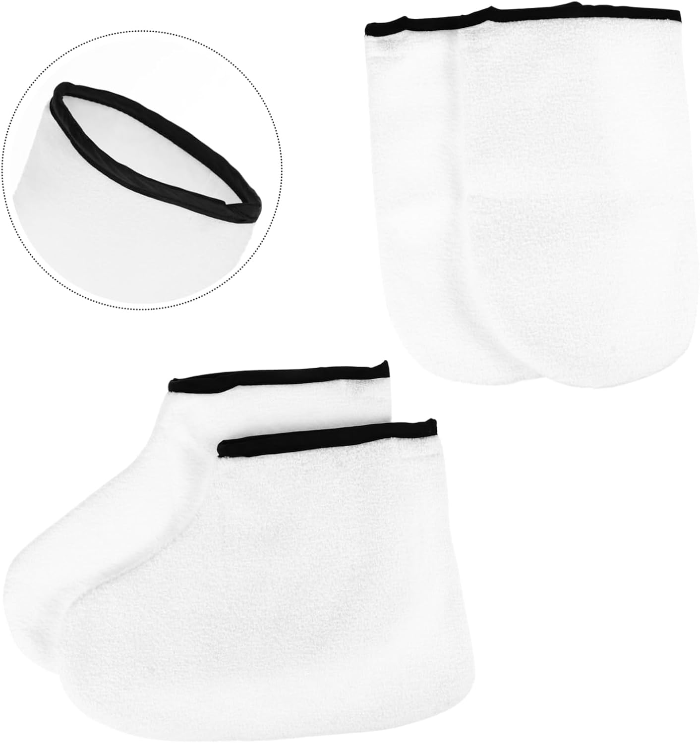 MERRYHAPY 2pairs Moisturizing Paraffin Wax Bath Gloves and Booties for Hand and Foot Care Intensive Hydration Mitts for Home Salon Use for Cracked Skin Treatment