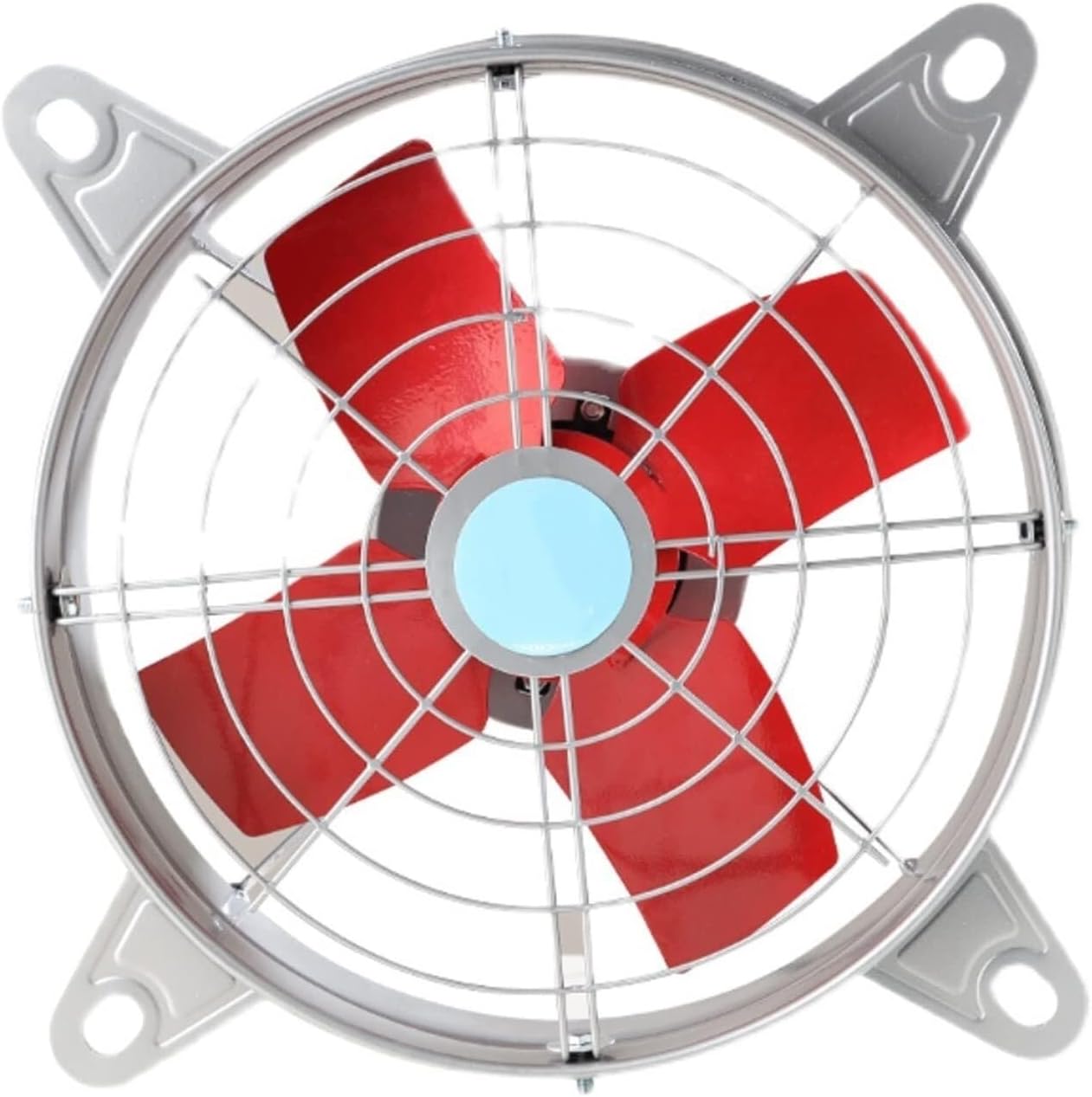 12" Wall-Mounted Industrial Exhaust Fan, High-Speed 4-Blade Ventilating Fan with Protective Net for Sheds, Attics & Workshops, 1200m3/h, 70W